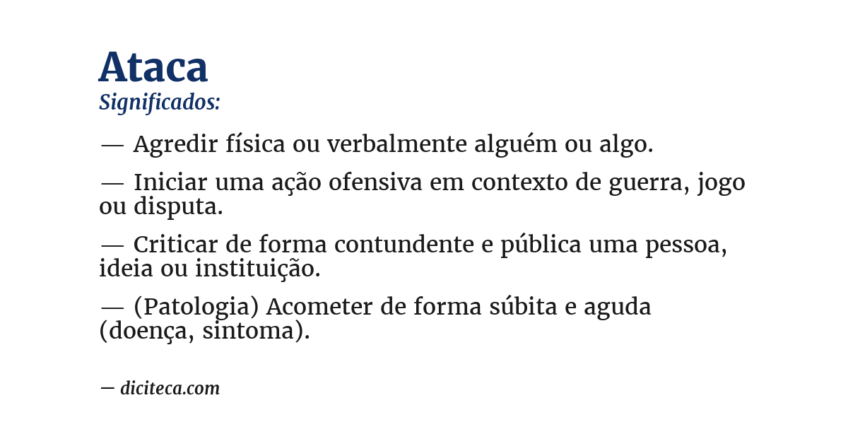 Significado de ataca