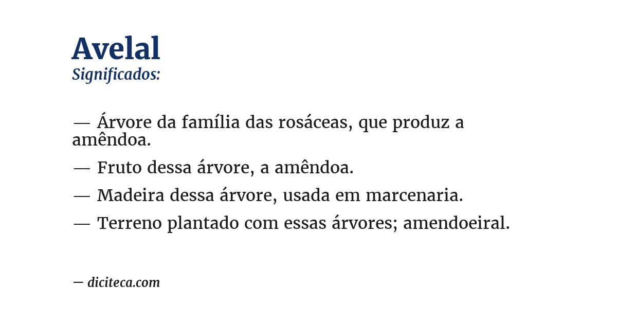 Significado de avelal