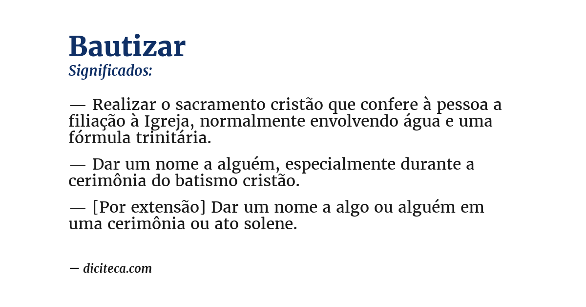 Significado de bautizar