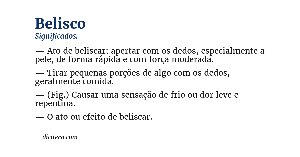 Significado de belisco