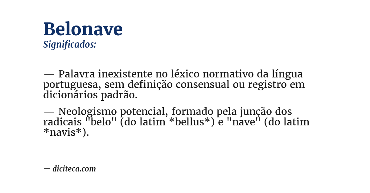 Significado de belonave