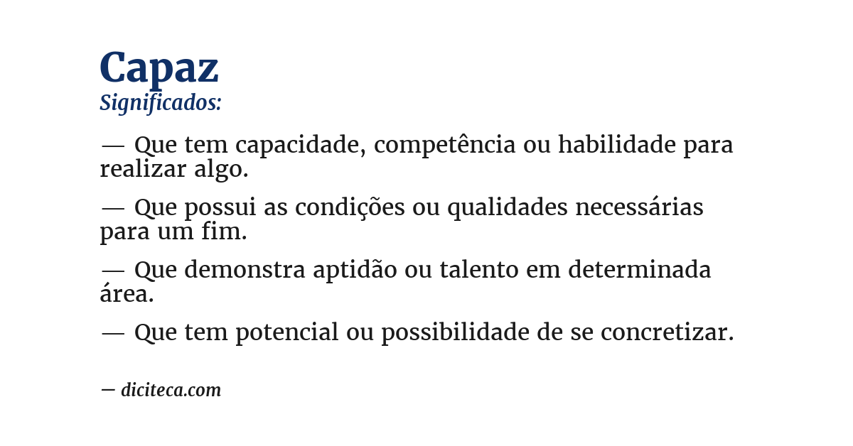 Significado de capaz