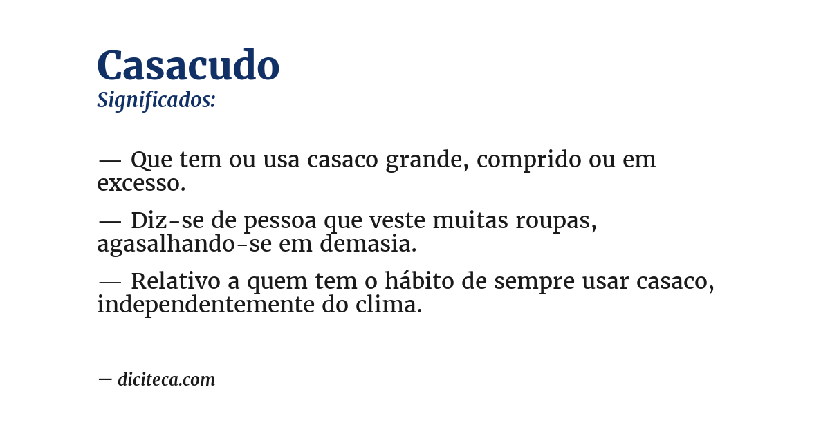 Significado de casacudo