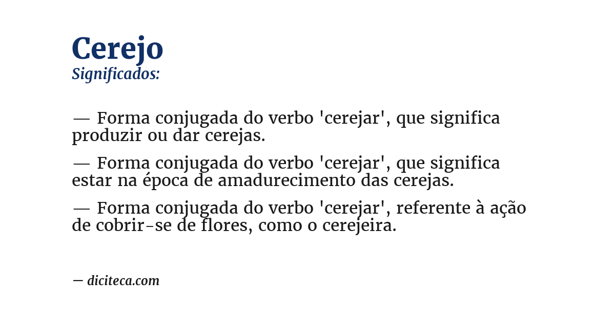 Significado de cerejo