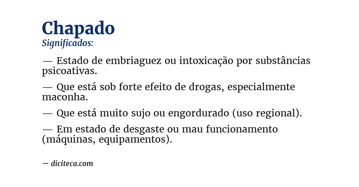 Significado de chapado