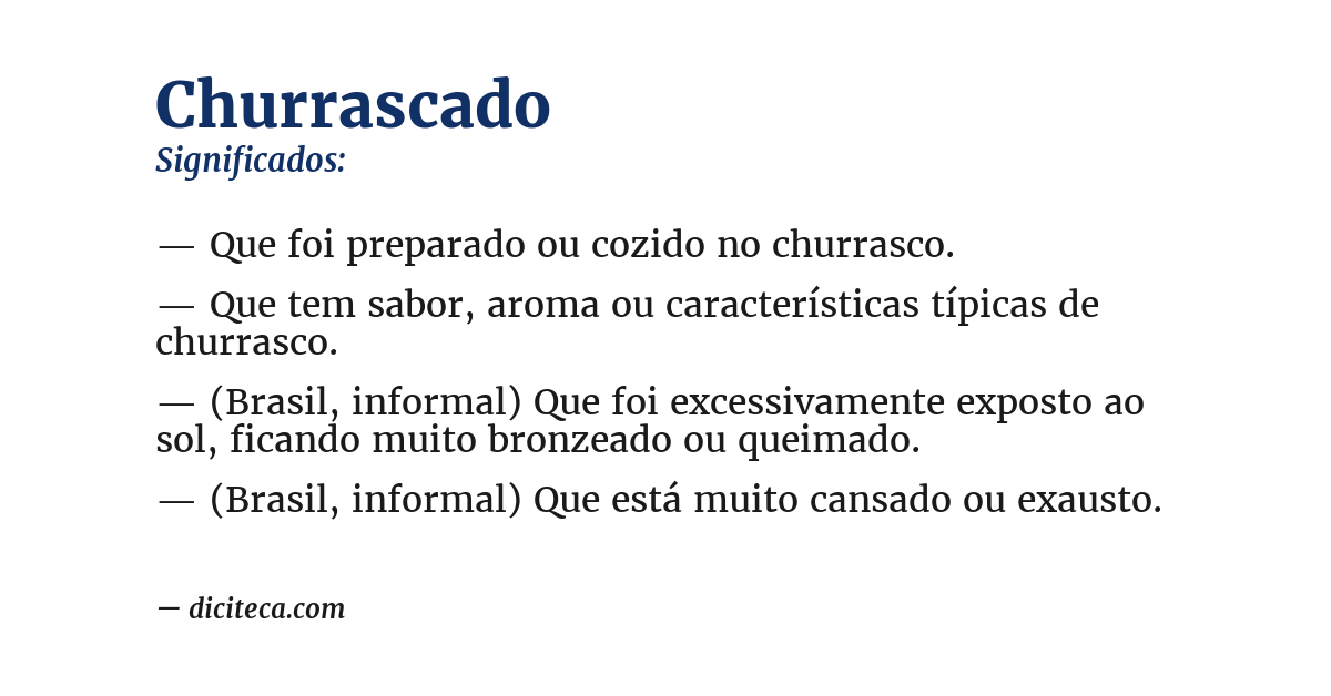 Significado de churrascado