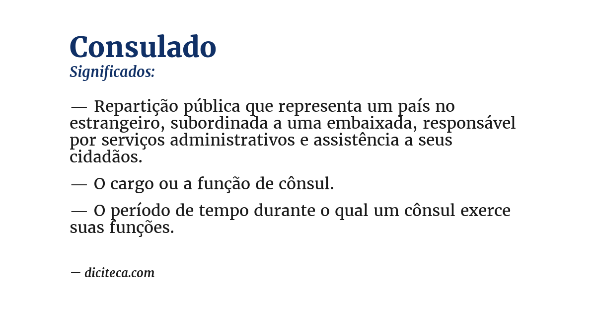 Significado de consulado