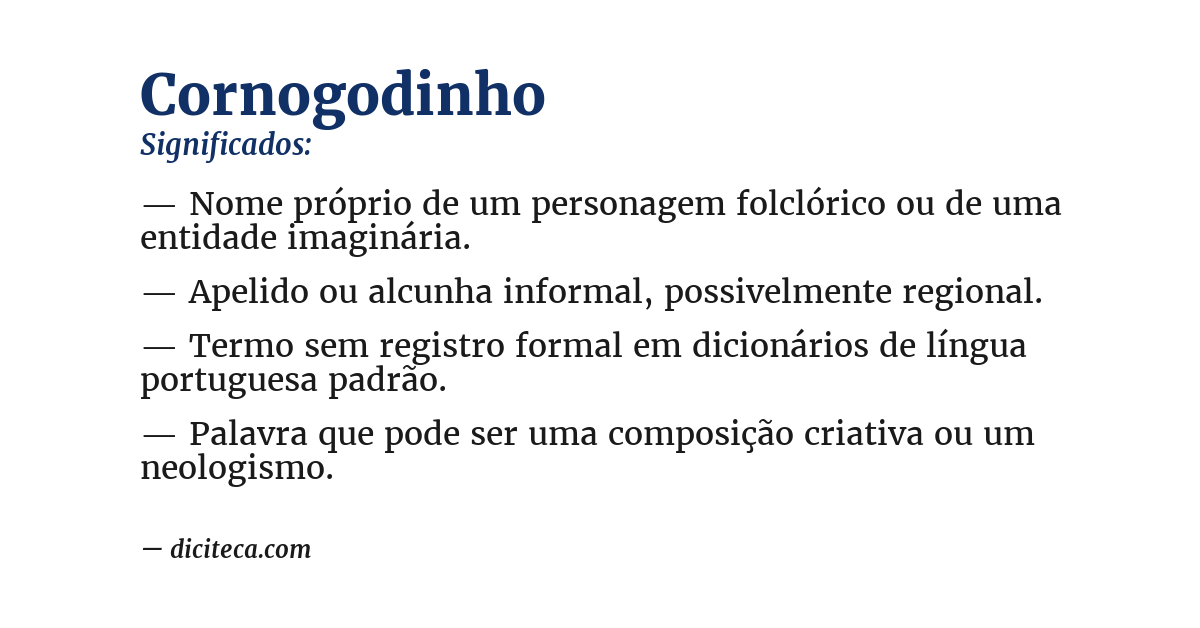 Significado de cornogodinho