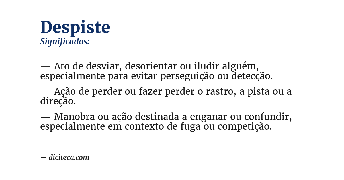 Significado de despiste