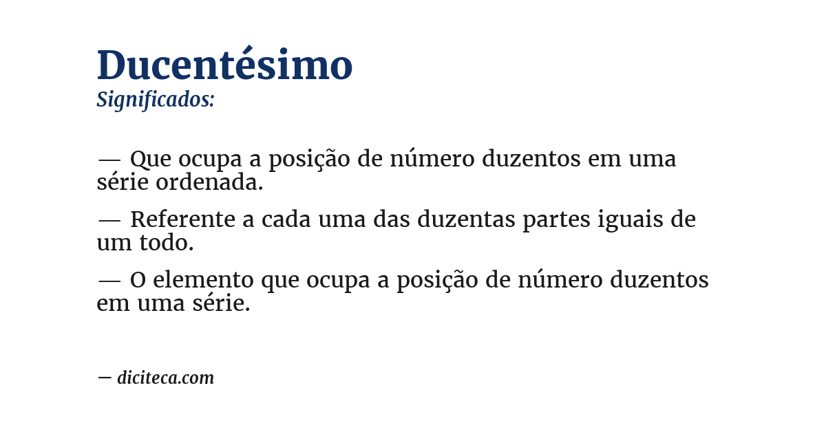 Significado de ducentésimo