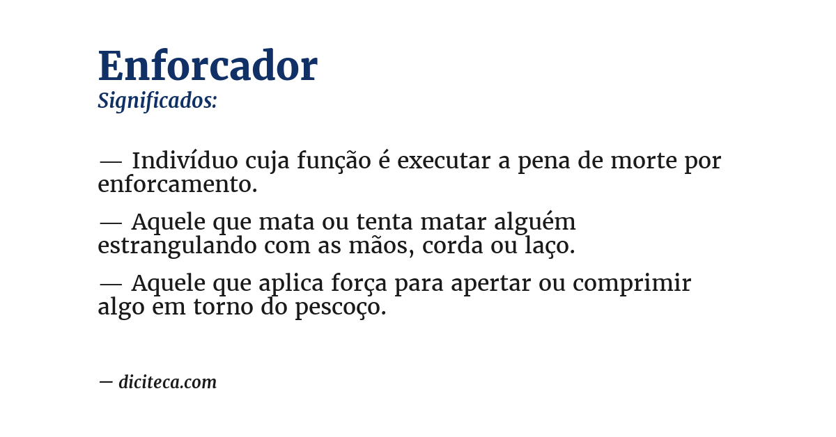 Significado de enforcador