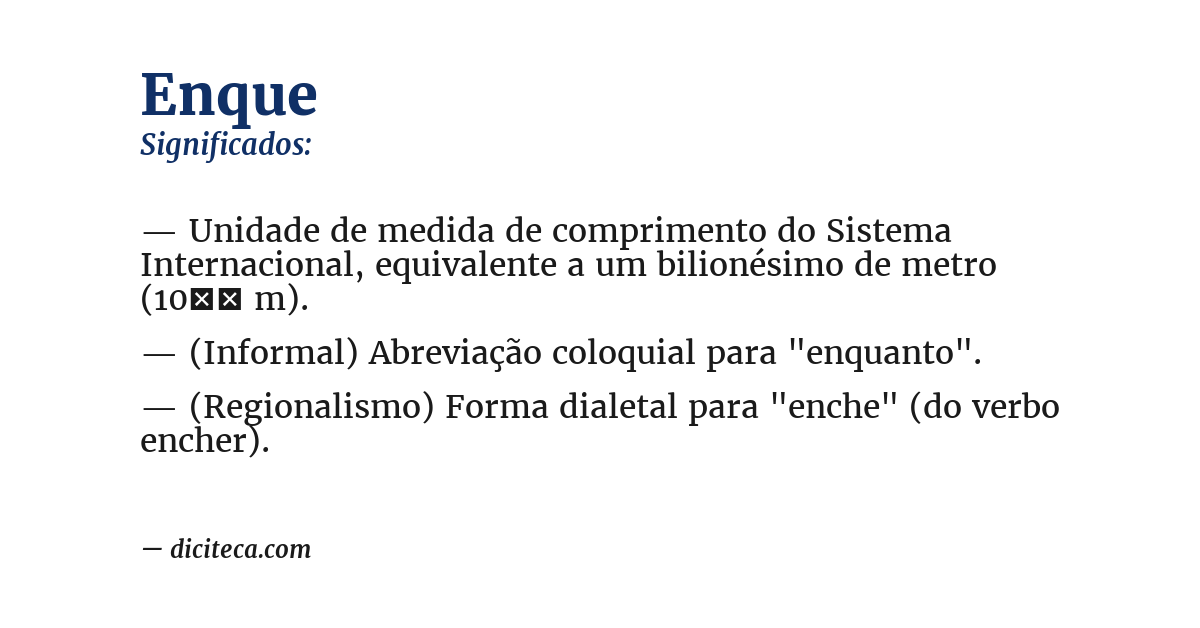 Significado de enque