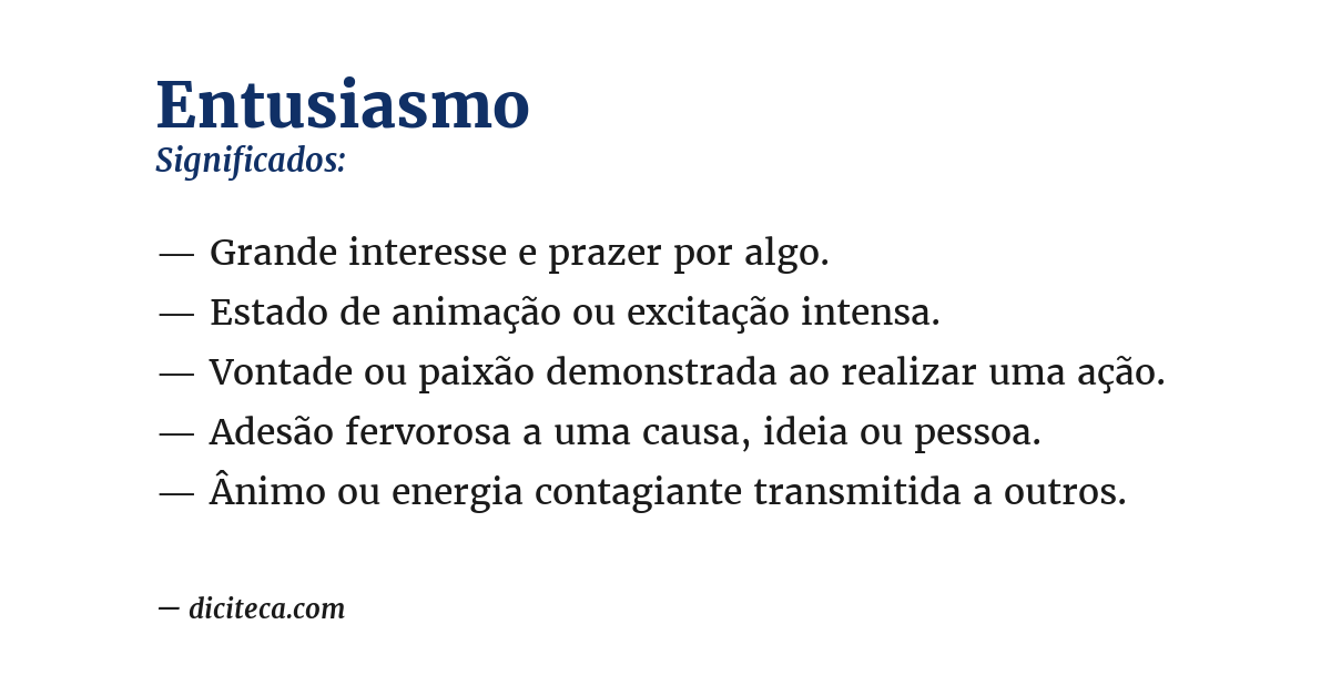 Significado de entusiasmo