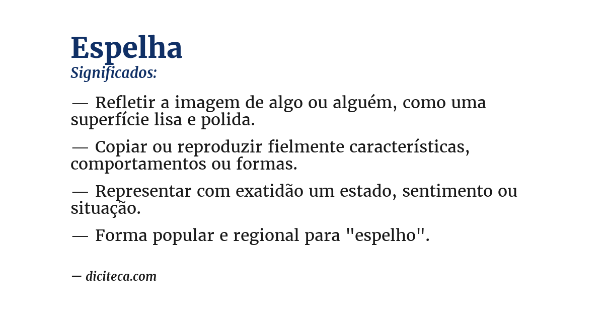 Significado de espelha