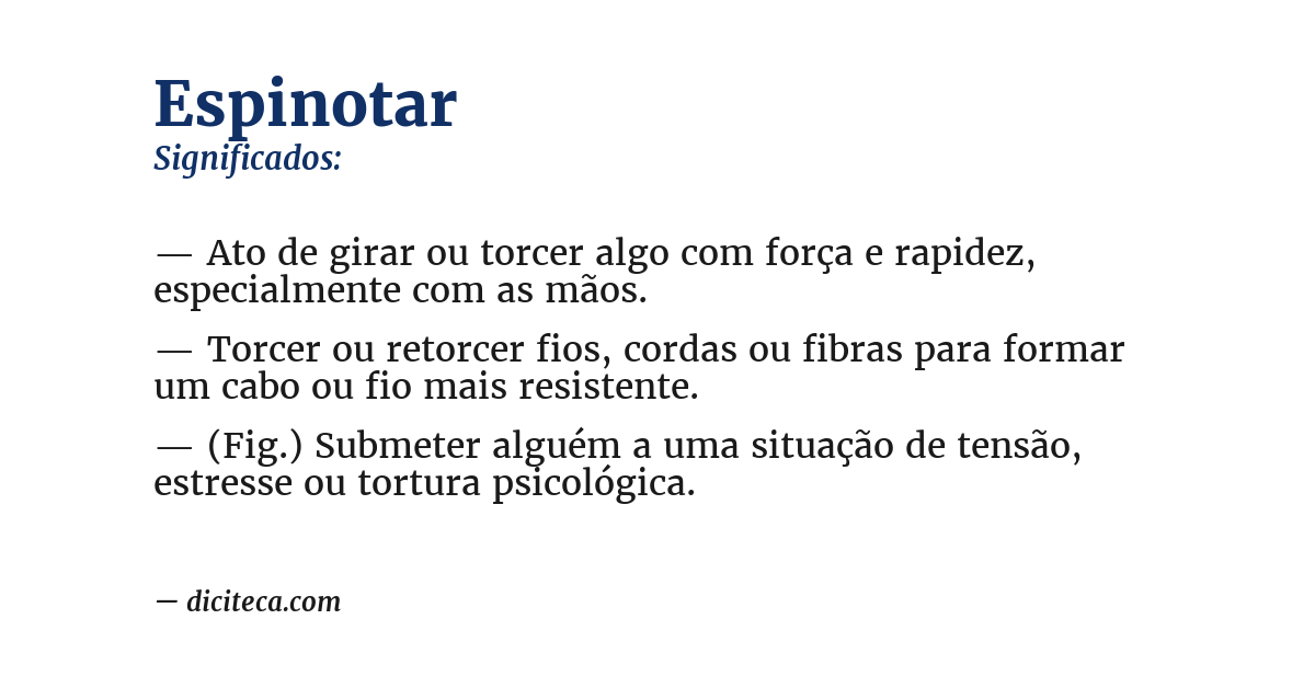 Significado de espinotar