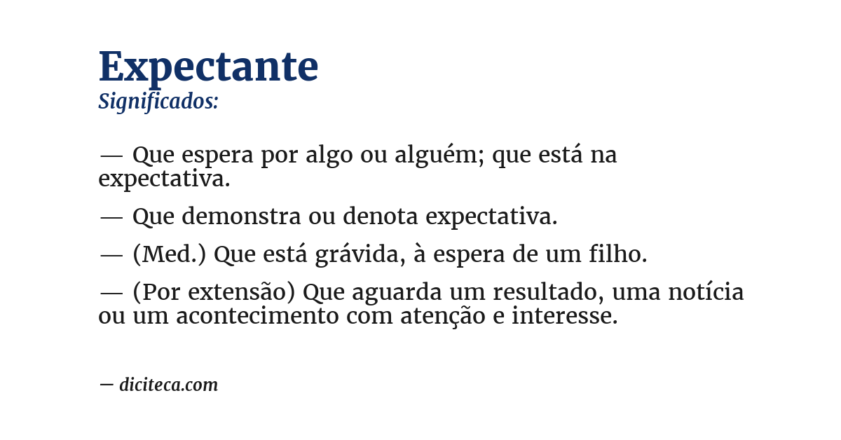 Significado de expectante