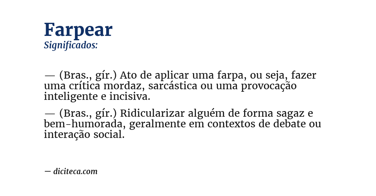 Significado de farpear