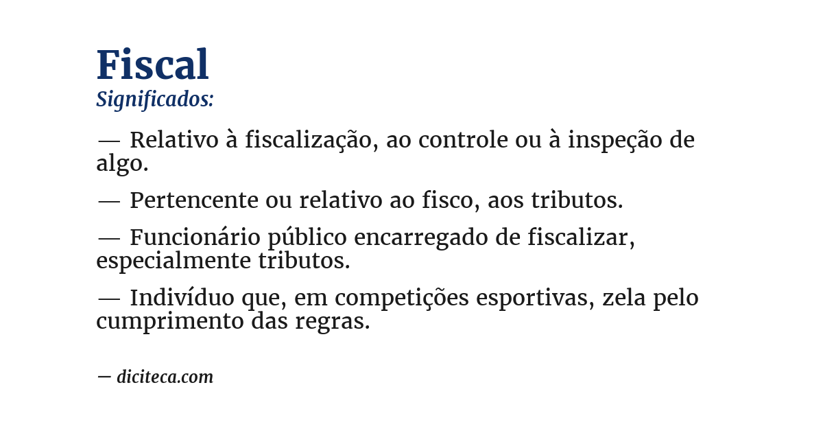 Significado de fiscal