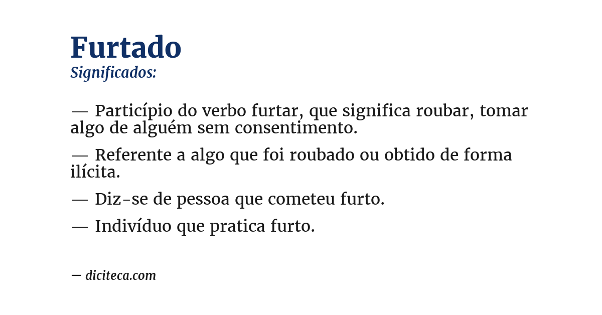 Significado de furtado