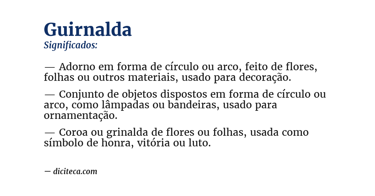 Significado de guirnalda