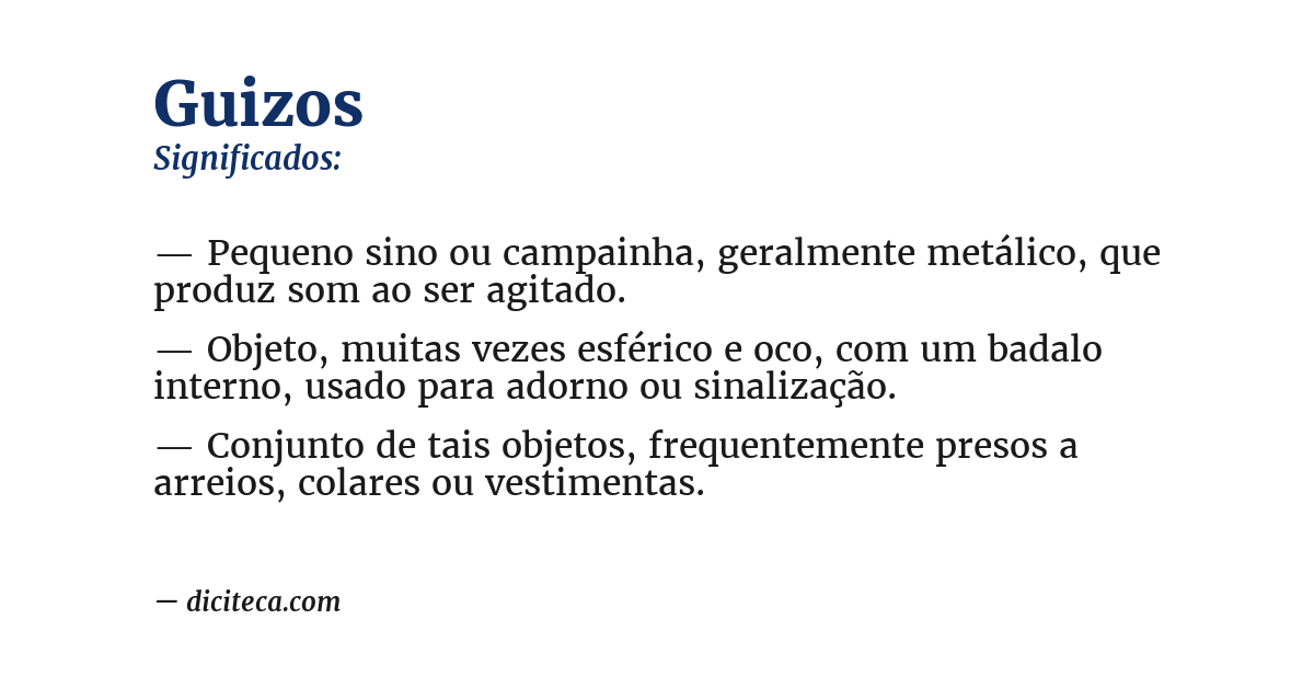 Significado de guizos