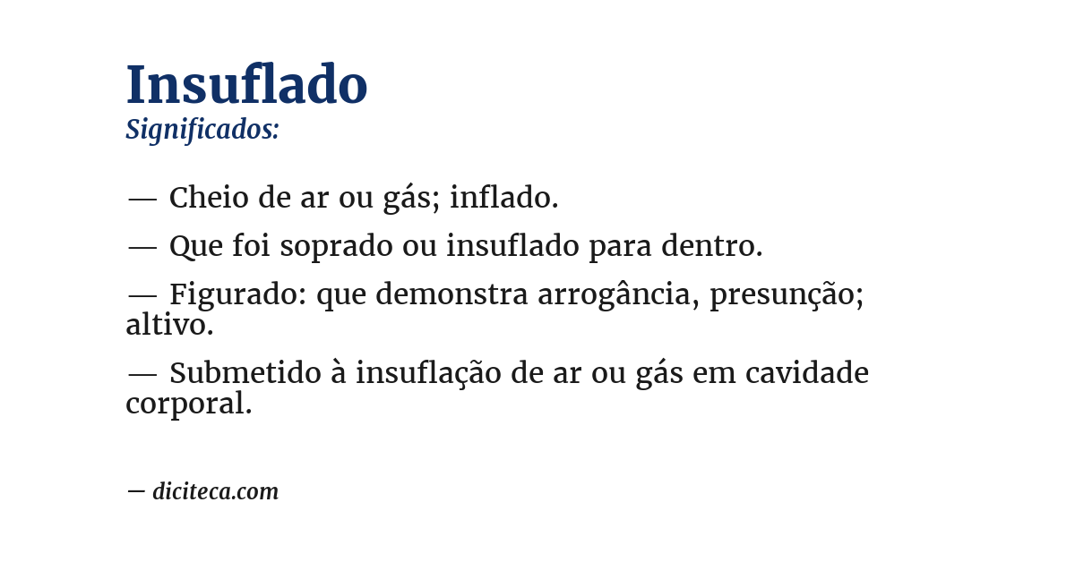 Significado de insuflado