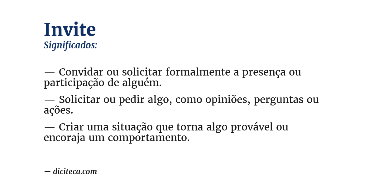 Significado de invite