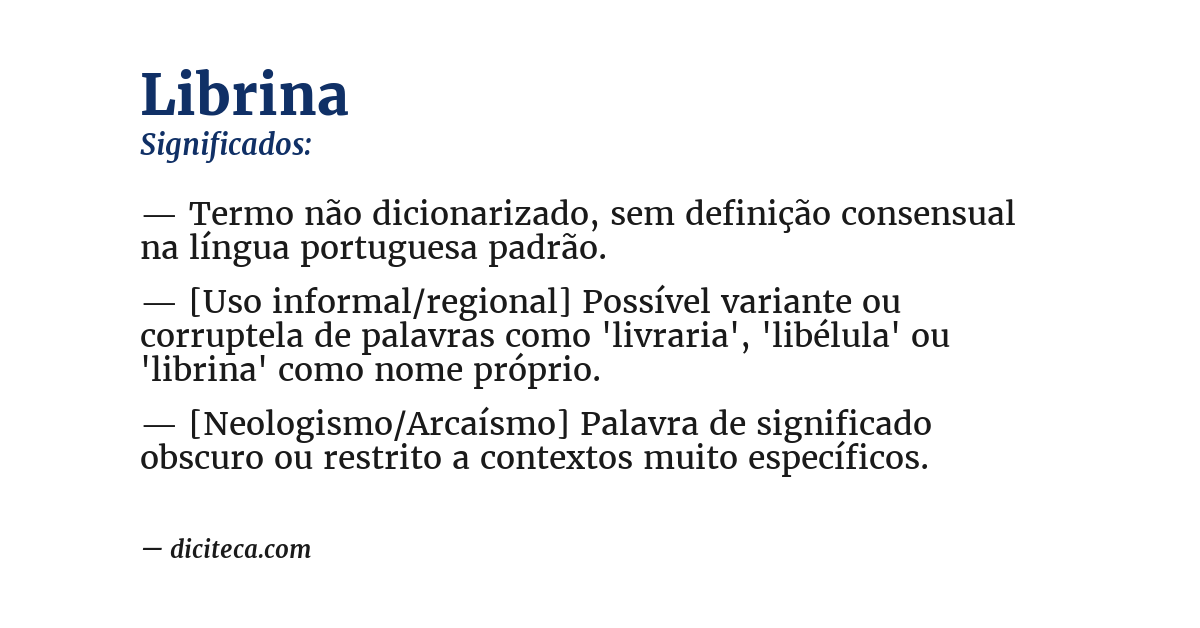 Significado de librina