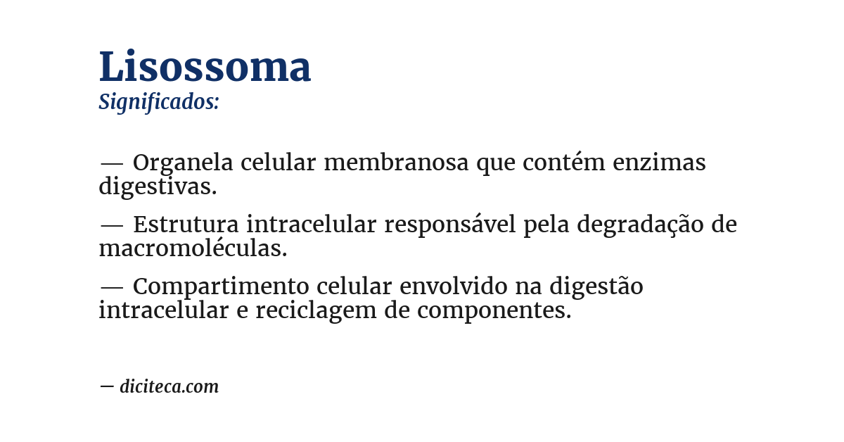 Significado de lisossoma