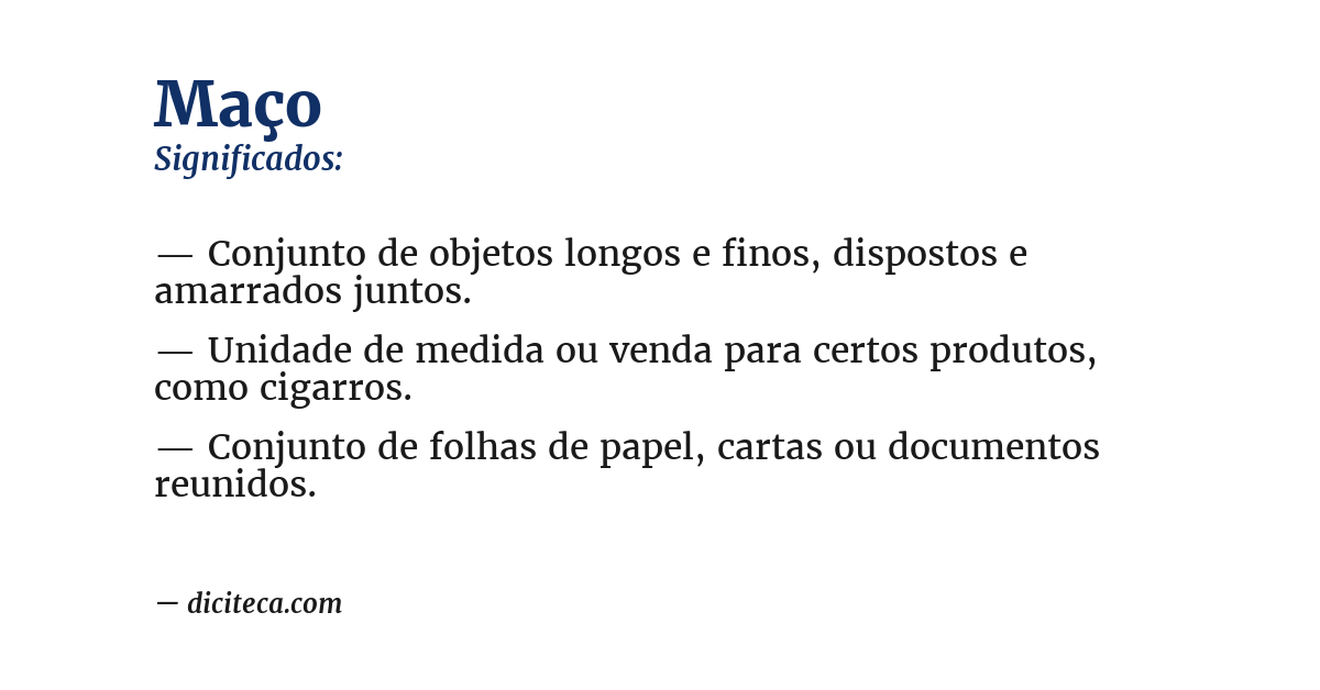 Significado de maço