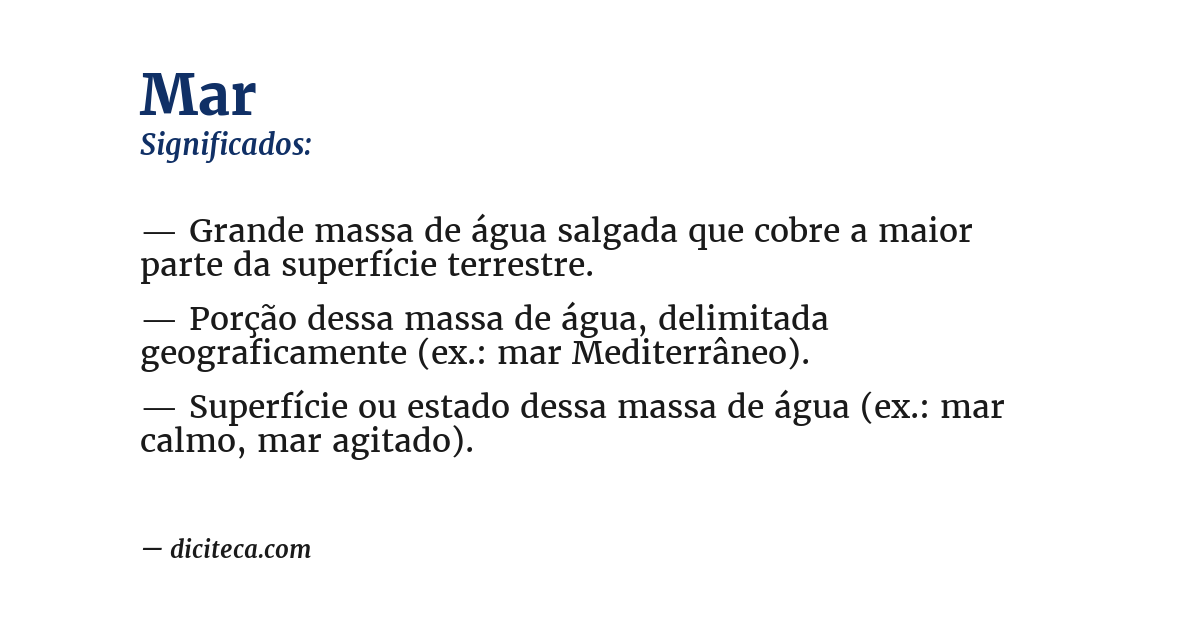 Significado de mar