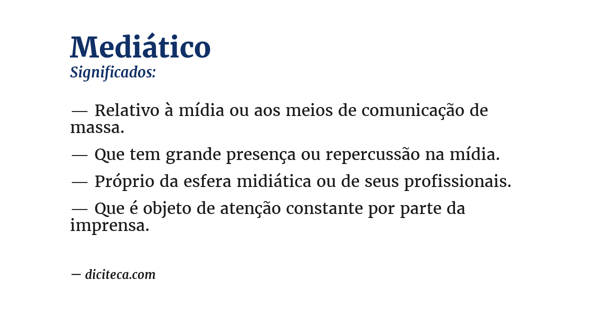 Significado de mediático