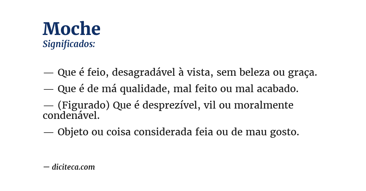 Significado de moche