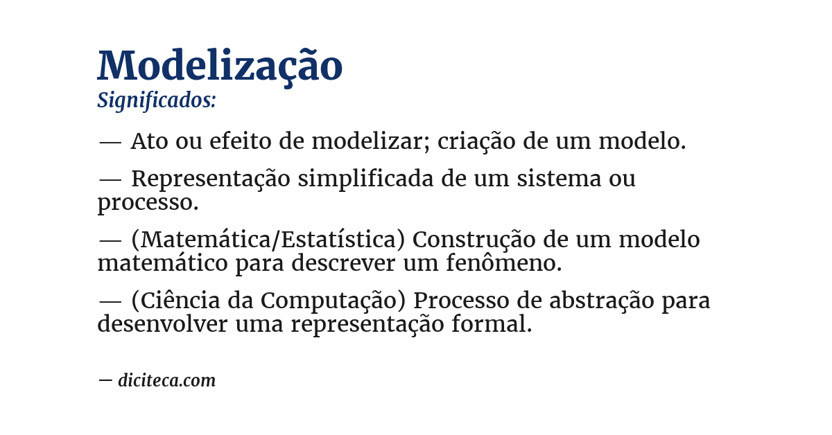 Significado de modelização