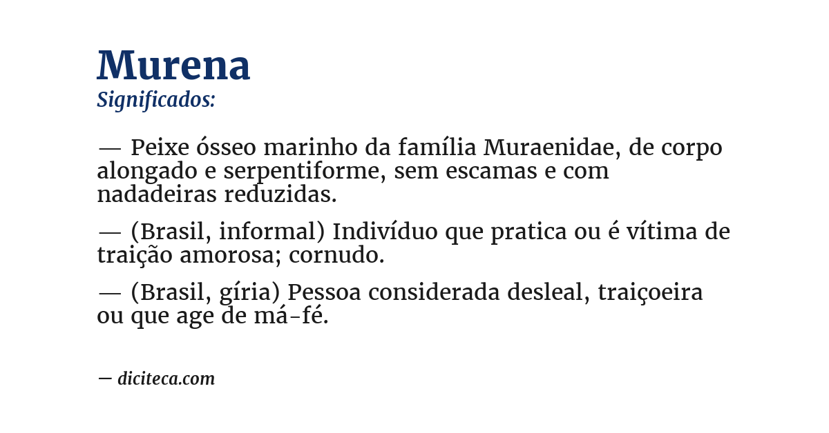 Significado de murena