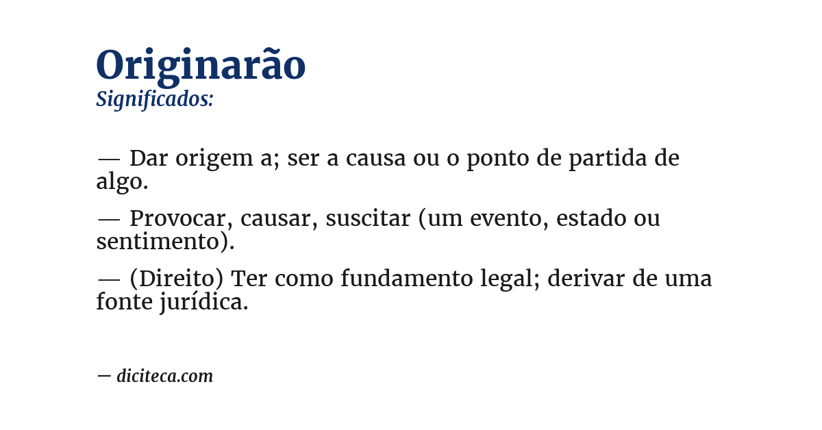 Significado de originarão