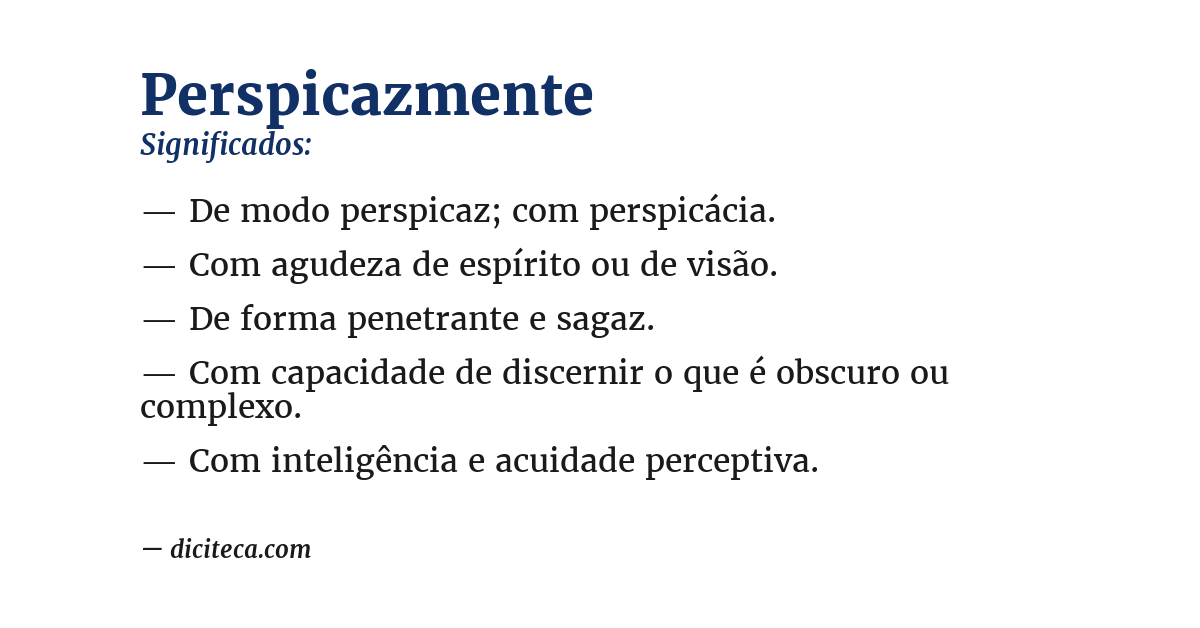 Significado de perspicazmente