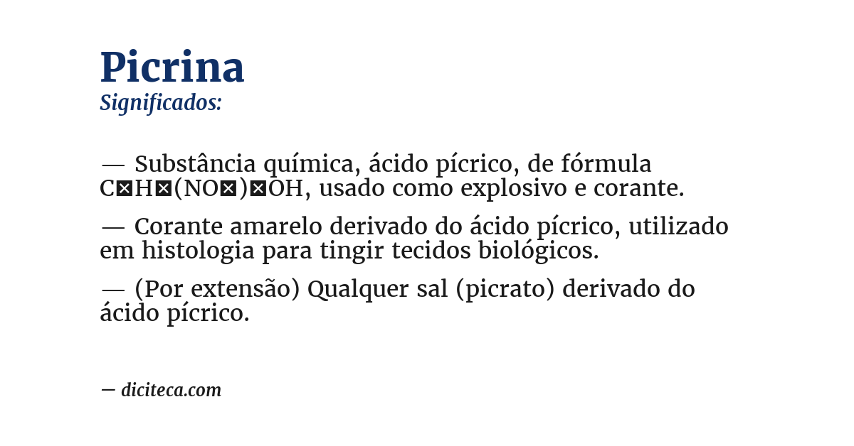 Significado de picrina