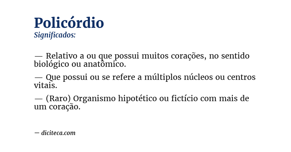 Significado de policórdio
