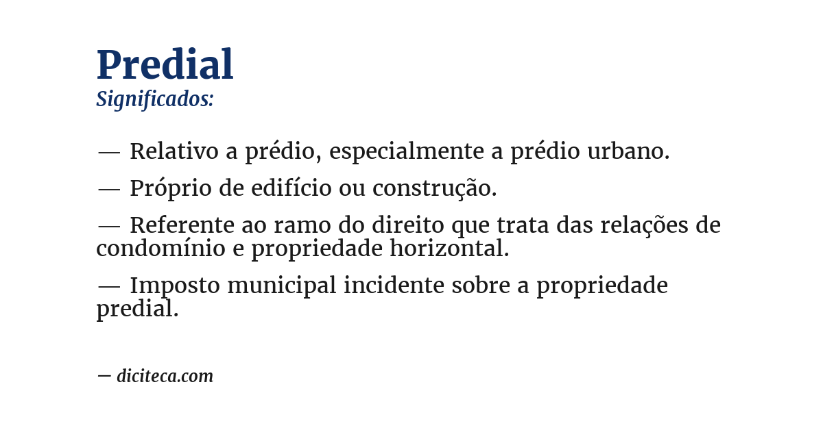 Significado de predial