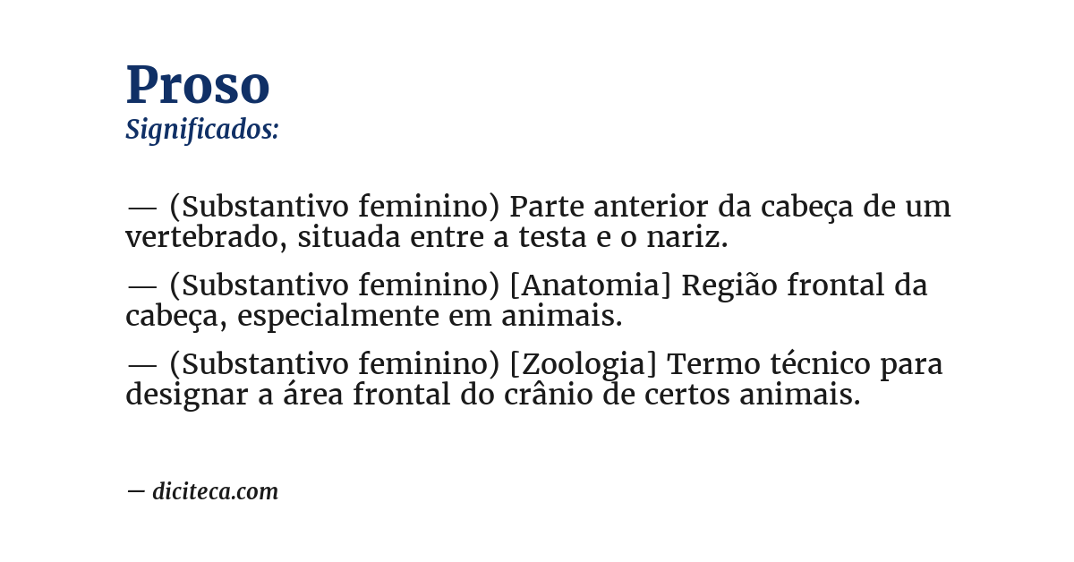 Significado de proso