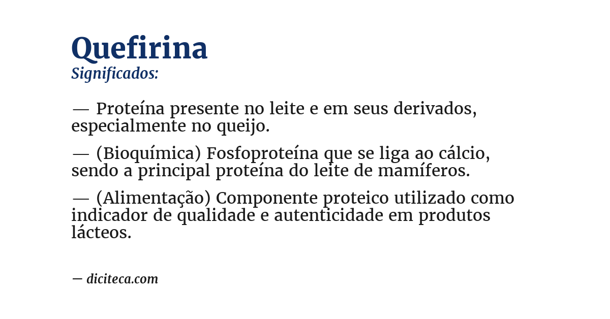 Significado de quefirina