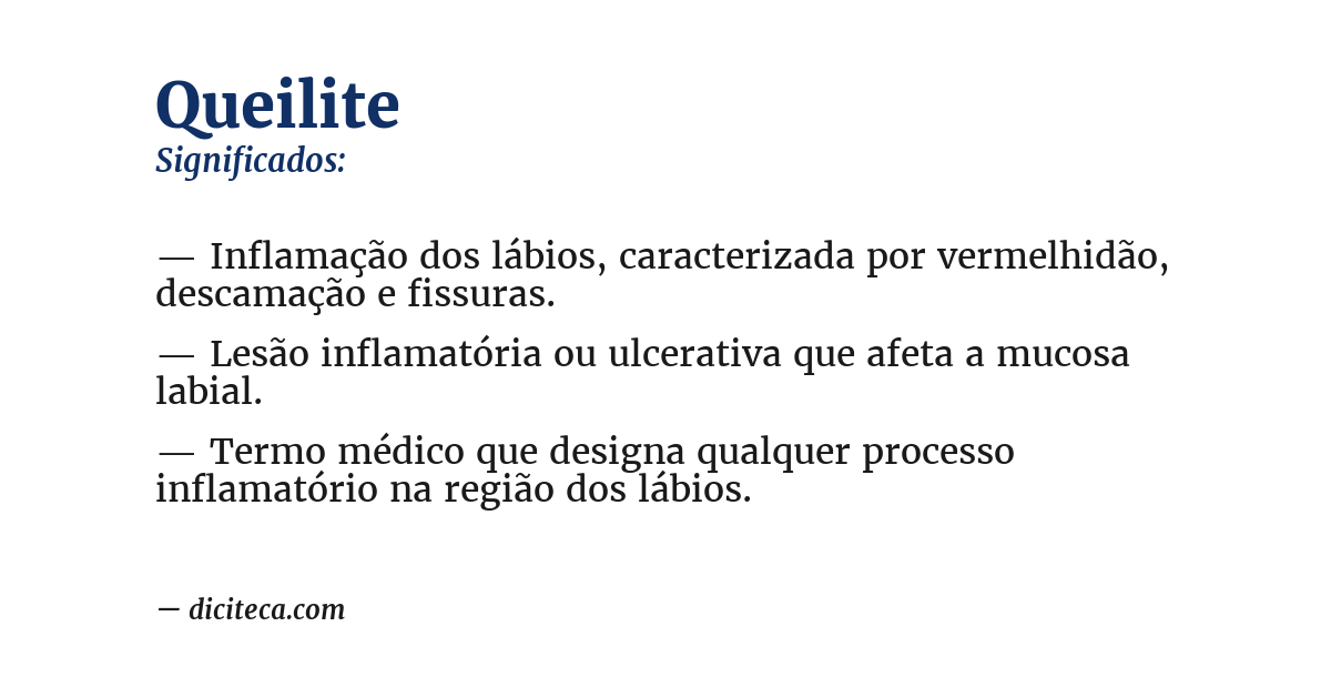 Significado de queilite