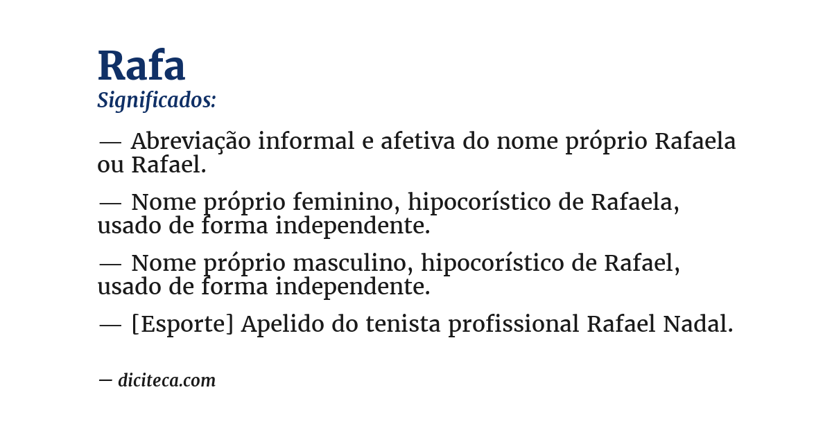 Significado de rafa