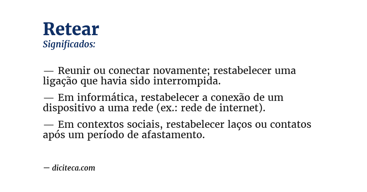 Significado de retear
