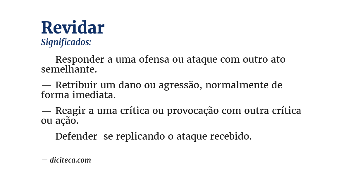 Significado de revidar