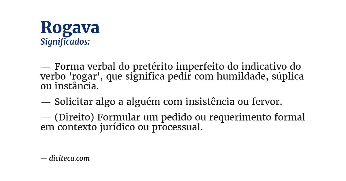 Significado de rogava