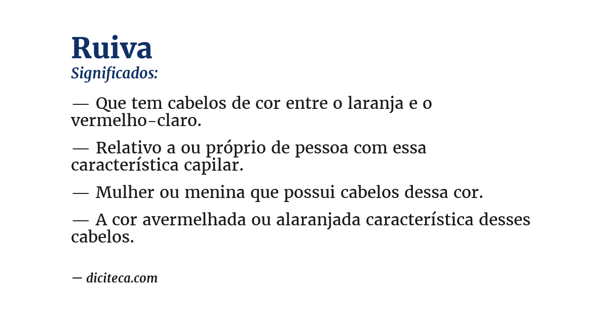 Significado de ruiva