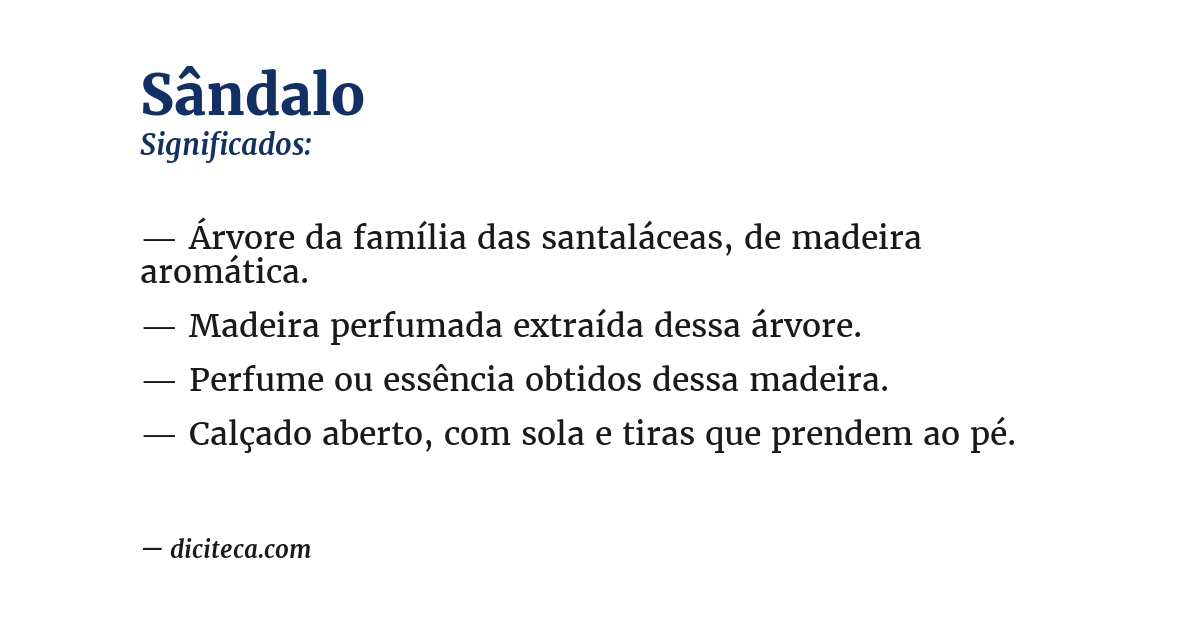 Significado de sândalo
