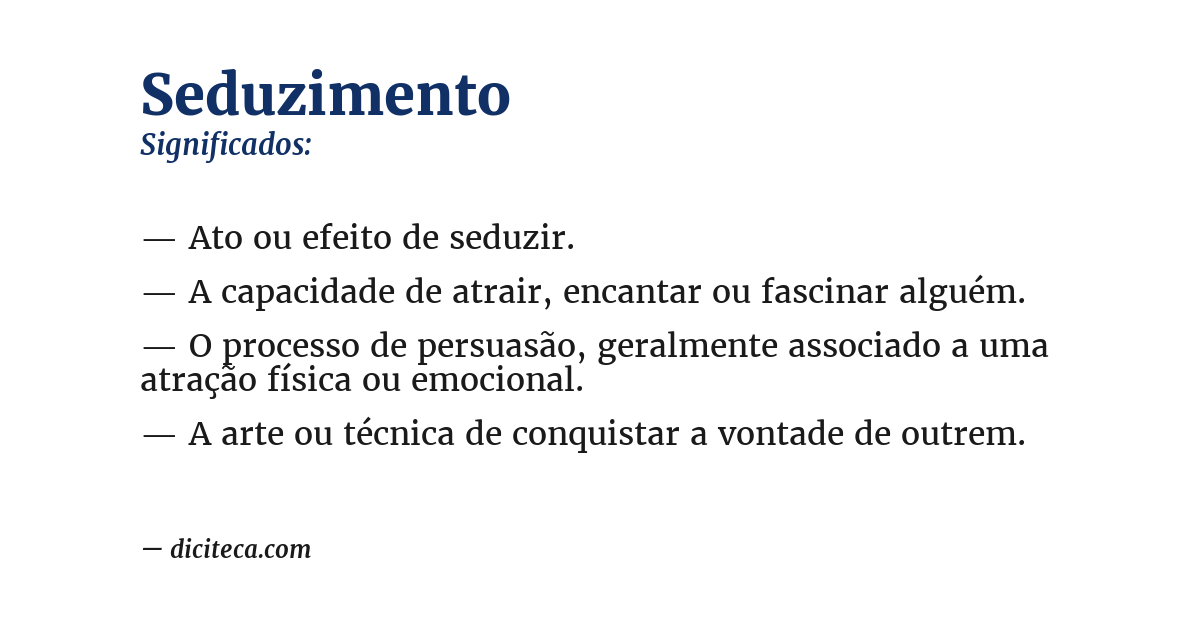 Significado de seduzimento